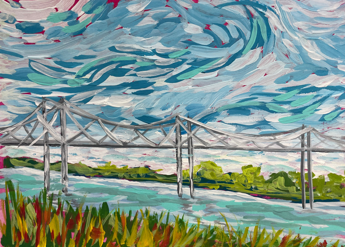 MS River Bridge at Natchez 2 Skysetter Mobiles Mobile Artist