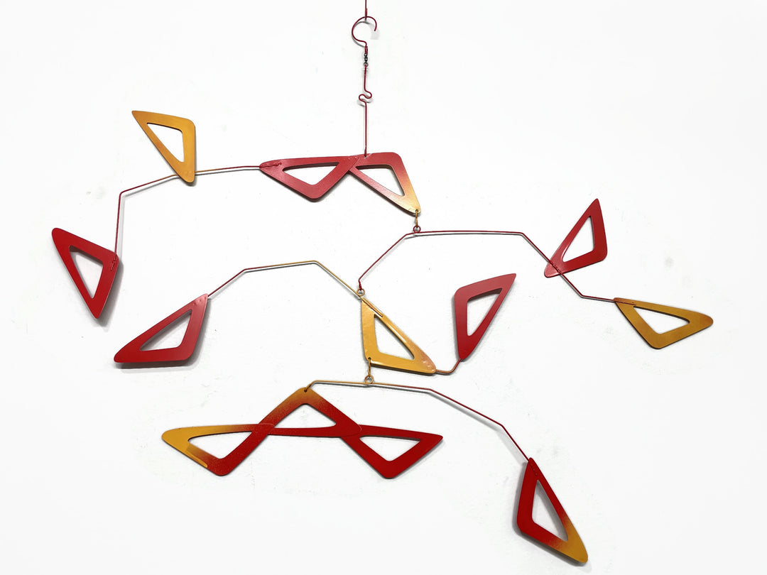 Metal Open Triangle Mobile Sculpture – Handcrafted Kinetic Mobiles and ...