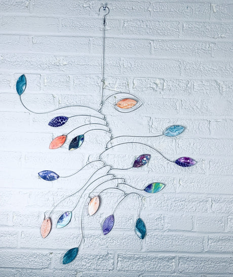 Mobile Art Hanging Kinetic  Falling  Leaf