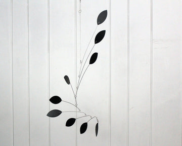 Black Mobile hanging leaf